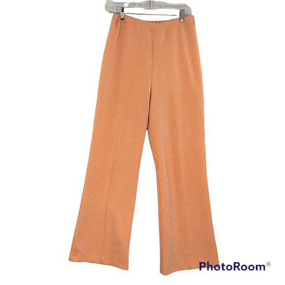 Oak Hall by Stanley Wyllins Vintage Orange White Striped Pants Suit, sz 16 - Picture 8 of 12
